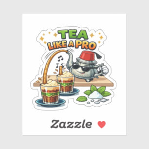 Sticker Thé à la menthe marocaine cool - Cartoon - Boire l