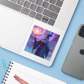 Sticker The Arcane Path - Square Vinyl (Ordinateur portable avec iPhone)