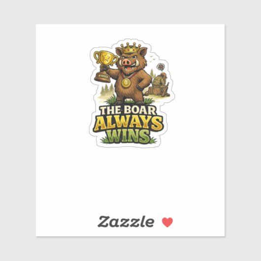 Sticker The Boar Always Wins (Feuille)