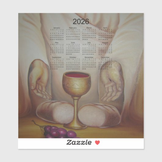 Sticker The Bread of Life: Holy Eucharist 2026 Calendar (Feuille)