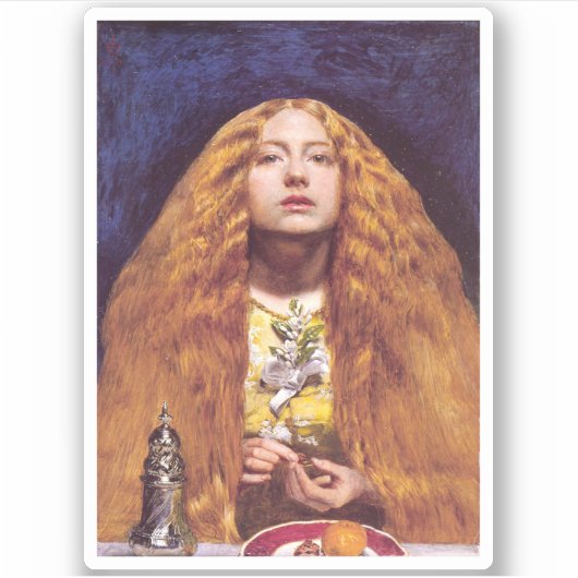 Sticker The Bridesmaid, vers 1851 par John Everett Millais (Devant)
