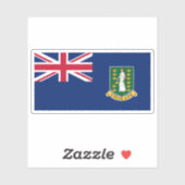 Sticker The British Virgin Islands flag,Overseas Territory (Feuille)