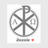 Sticker The Chi-Rho Cross - v4 (grey) (Feuille)