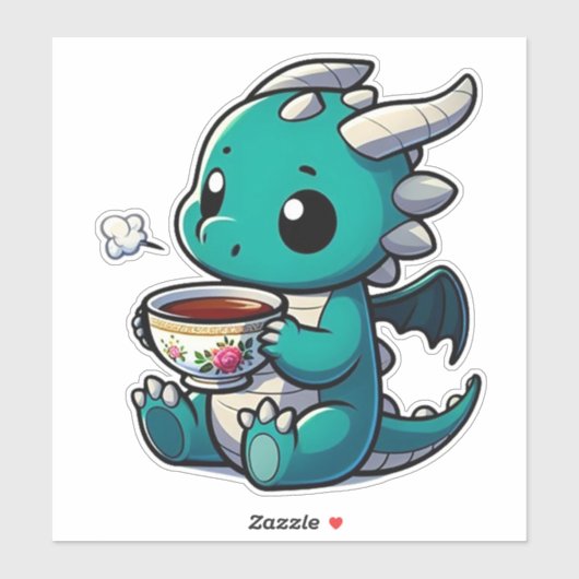 Sticker Thé de dégustation de dragon (Feuille)