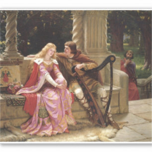 Sticker The End of the Song by Edmund Leighton, c. 1902