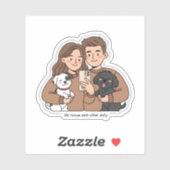 Sticker The Eternal Bond Couple & Pet Abundance Collection (Feuille)