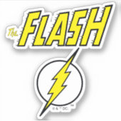 Sticker The Flash Name & Lightning Bolt Logo (Devant)