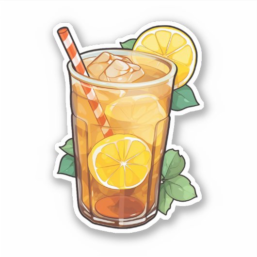 Sticker thé glacé (Devant)