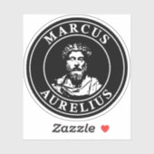 Sticker The Great Stoic Marcus Aurelius (white) (Feuille)