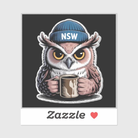 Sticker The Grumpy Owl - Daily Grind (Feuille)