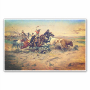 Sticker The Herd Quitter (par C. M. Russell, c. 1897)