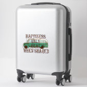 Sticker The Magic Bus: Happiness Only Real When Shared -  (Sur valise)