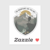 Sticker The Mountains Are Calling (Feuille)