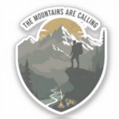 Sticker The Mountains Are Calling (Recto)