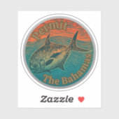 Sticker The permit game fish western Atlantic the bahamas  (Feuille)