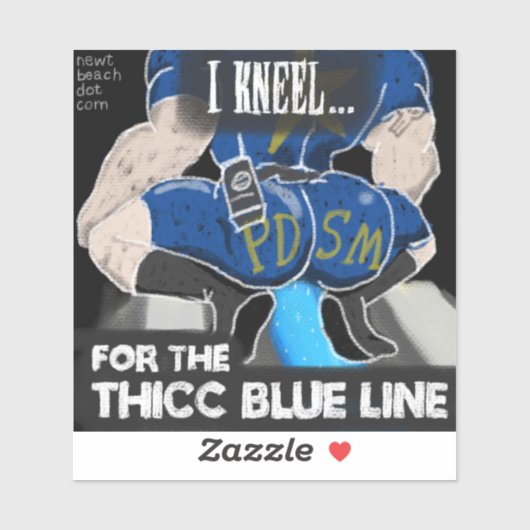 Sticker "The Thicc Blue Line" (Feuille)