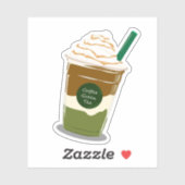 Sticker Thé vert de Matcha boba (Feuille)