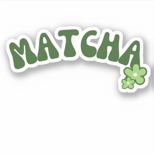 Sticker Thé vert de Matcha boba (Devant)