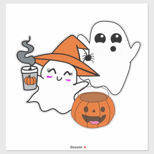 Sticker Théème d'Halloween (Feuille)