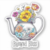 Sticker Théière Bliss brassée (Devant)