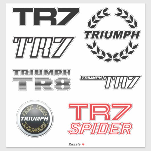 Sticker Thème de badge Triumph TR7 (Feuille)