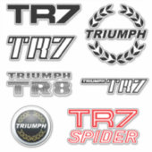 Sticker Thème de badge Triumph TR7 (Devant)