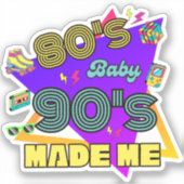 Sticker Thème de fille des années 80 (Recto)