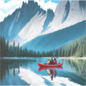 Sticker Thème de Kayak en couple (Devant)