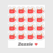 Sticker Thème de Noël Chocolat chaud cacao chaud Décoratif (Feuille)