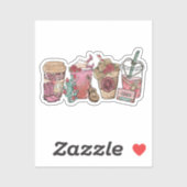 Sticker Thème du Café Lover Western Cowboy (Feuille)