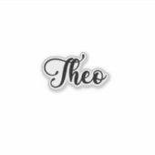 Sticker Theo Name - Calligraphie manuscrite (Devant)