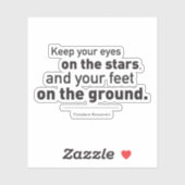 Sticker Theodore Roosevelt Cite les yeux sur les étoiles (Feuille)