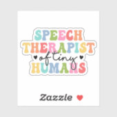 Sticker Thérapeute De La Parole De Minuscules Humains (Feuille)