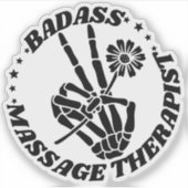 Sticker Thérapeute de massage de Badass (Devant)