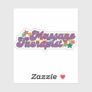 Sticker Thérapeute de massage rétro