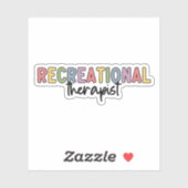 Sticker Thérapeute récréative colorée (Feuille)