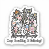 Sticker Thérapeute respiratoire - Continuez à respirer (Recto)