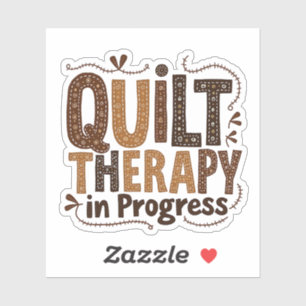 Sticker Thérapie par courtepointe en cours de fabrication 