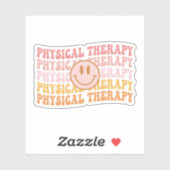 Sticker Thérapie physique, physiothérapeute adjoint PTA (Feuille)
