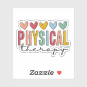 Sticker Thérapie physique PT physiothérapeute Assistant (Feuille)