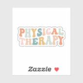 Sticker Thérapie physique super physiothérapeute PT Cadeau (Feuille)