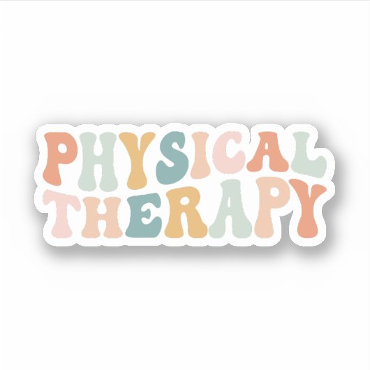 Sticker Thérapie physique super physiothérapeute PT Cadeau (Devant)