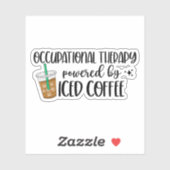 Sticker Thérapie professionnelle alimentée par du café gla (Feuille)