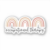 Sticker Thérapie professionnelle mignonne OT Rainbow (Devant)