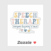 Sticker Thérapie vocale, cadeau SLP (Feuille)