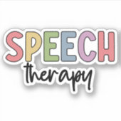Sticker Thérapie vocale SLP Discours Cadeaux pathologistes (Devant)
