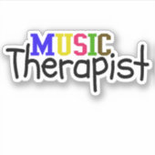 Sticker Thérapiste de musique (Devant)