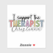 Sticker Thérapiste personnalisé Thérapie Admin Support Per (Feuille)