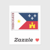 Sticker Thibodaux, Louisiane (Feuille)