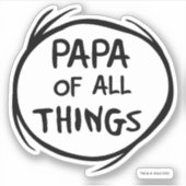 Sticker Thing One Thing Two - Papa de toutes choses (Devant)